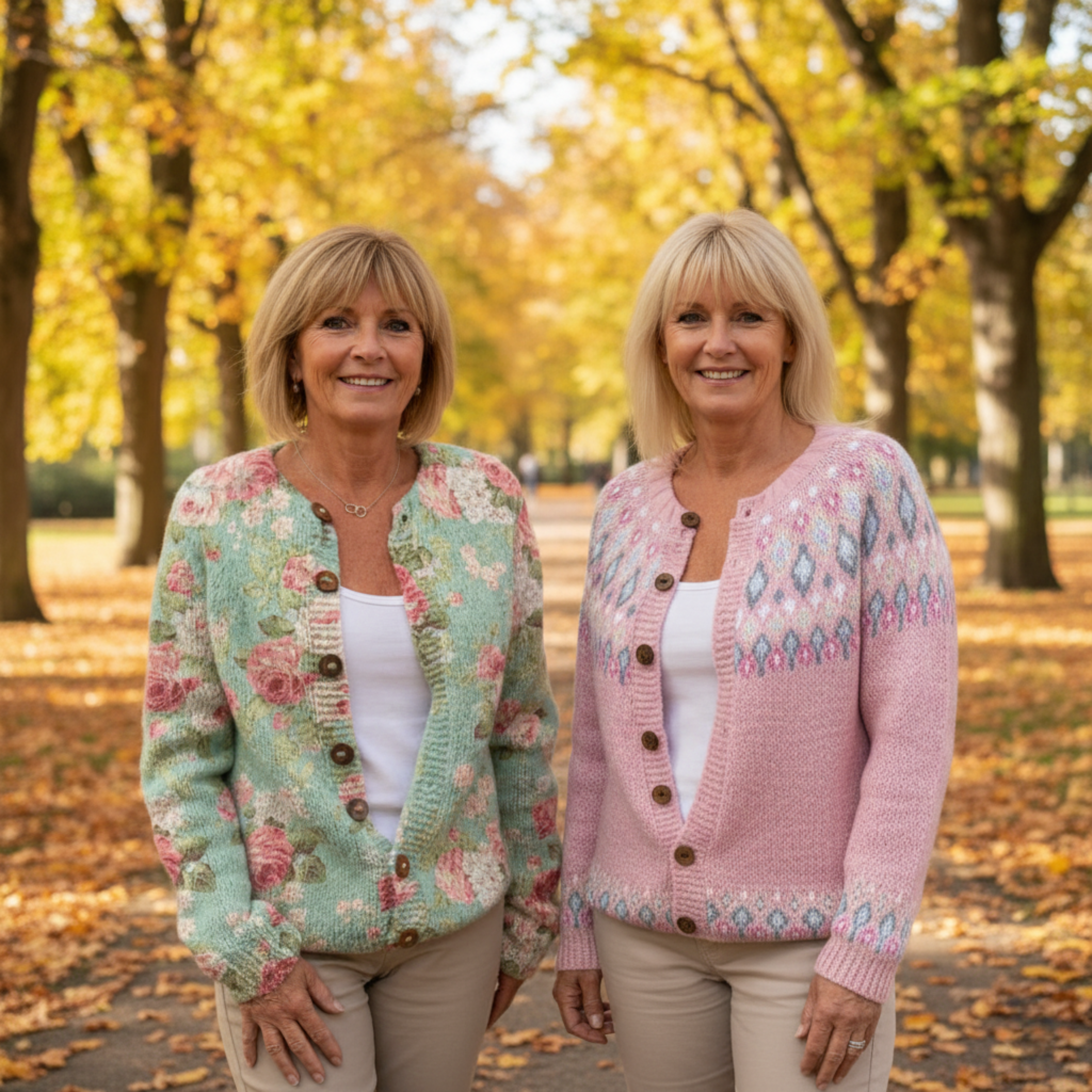 קוירינה – סוודר אלגנטי בצבע ורוד עם הדפס פרחים