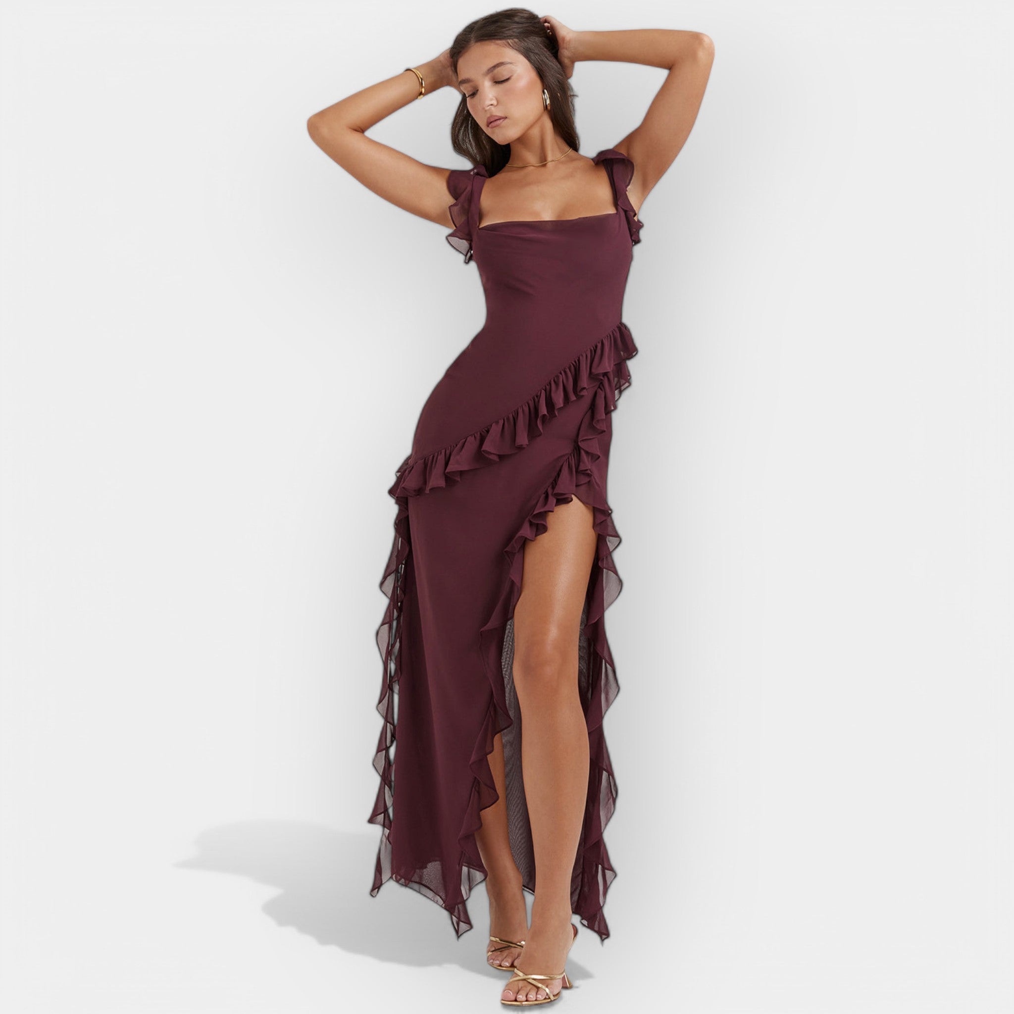 שמלות עם חריצים וולנים מתואמים