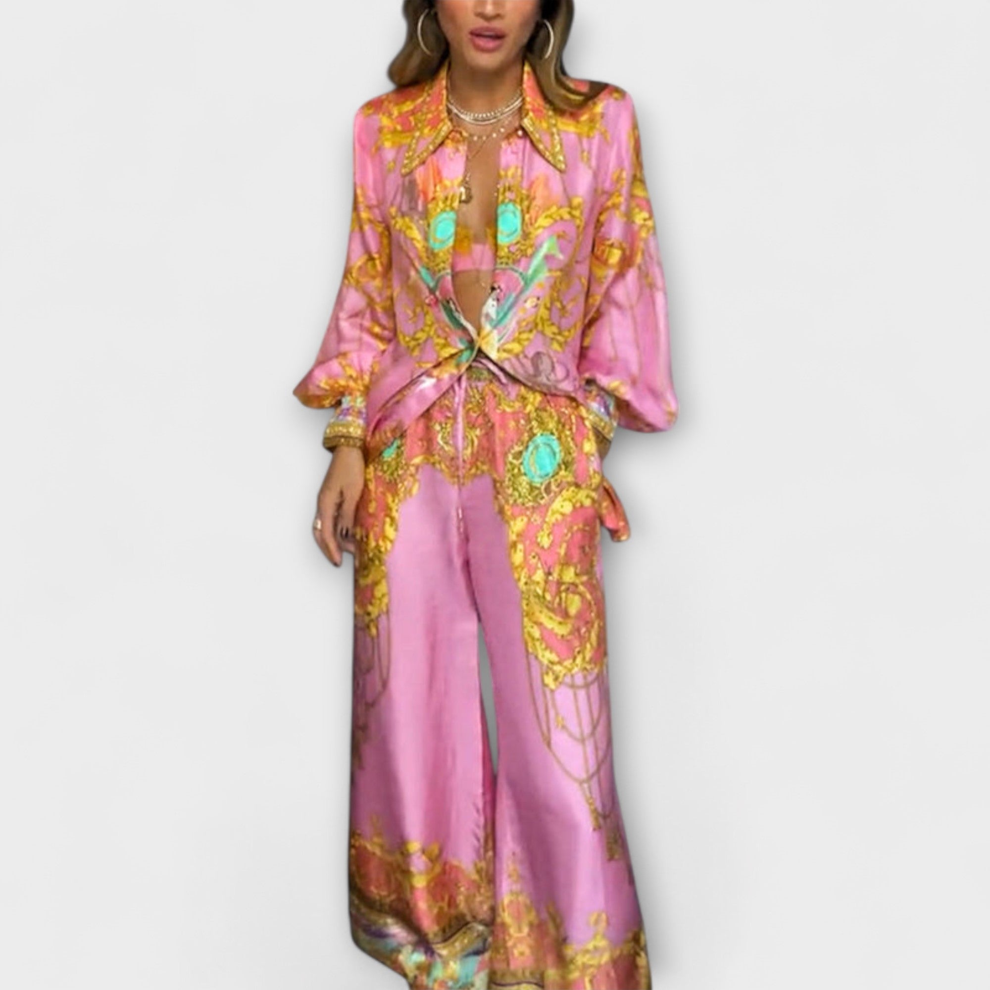 סאג' - חולצת מרלין relaxed ומכנסי מותן אלסטיים