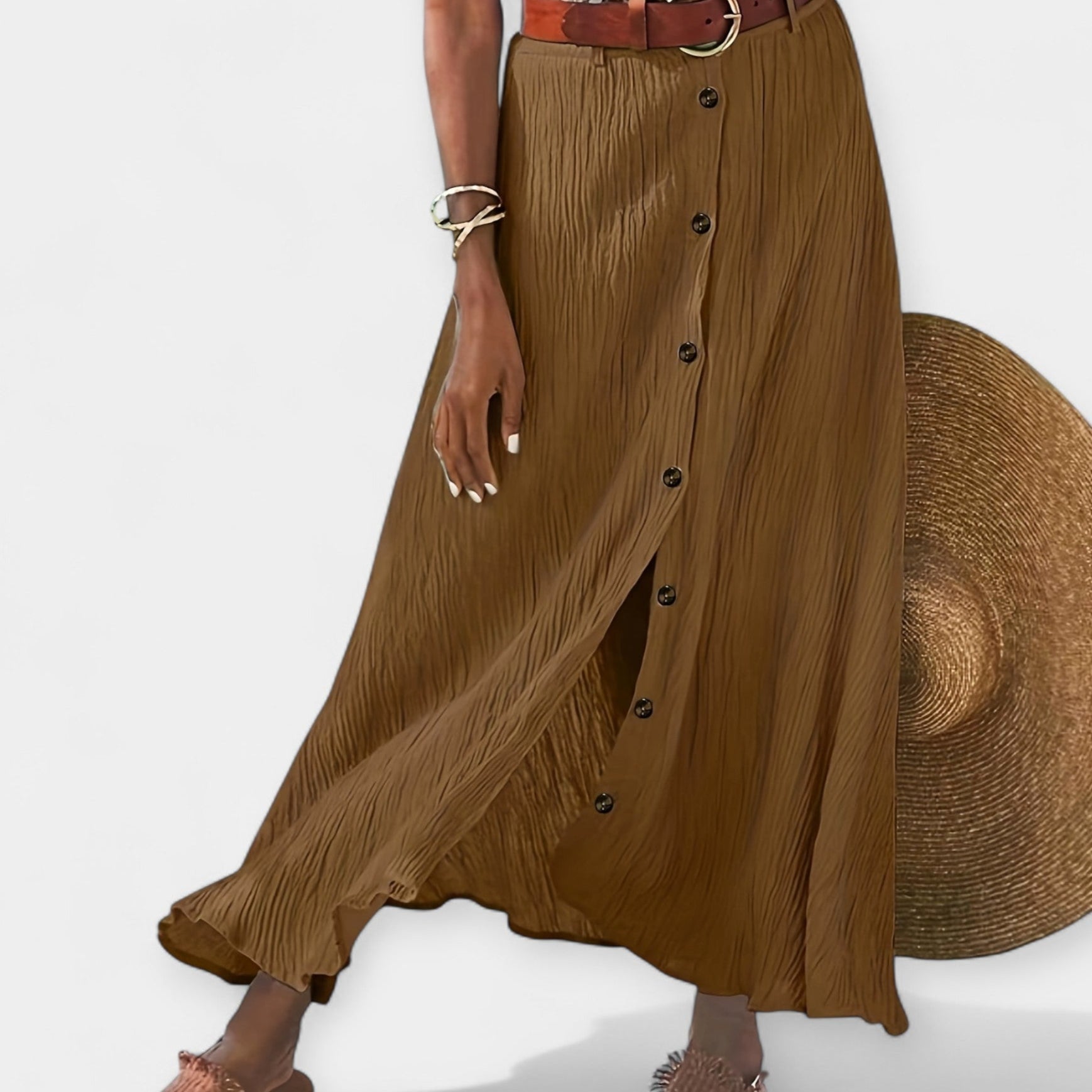 חצאית מידי שקופה עם פתח