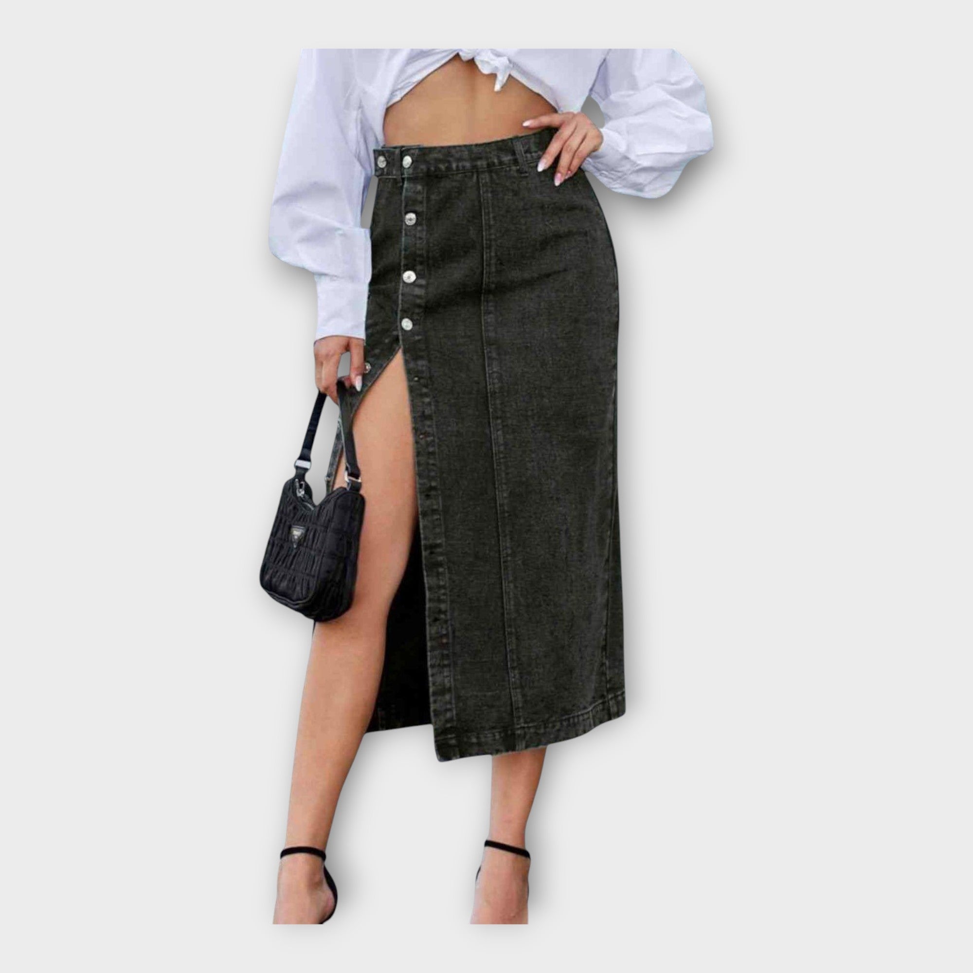 מיני חצאית עם כפתורים