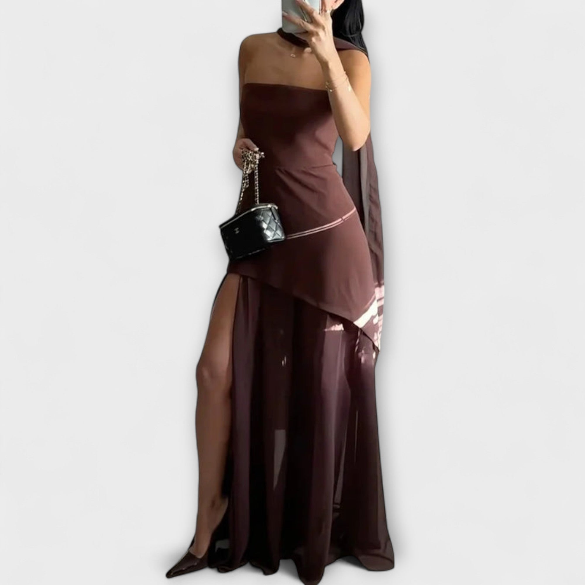 גולדי - שמלת מקסי משי