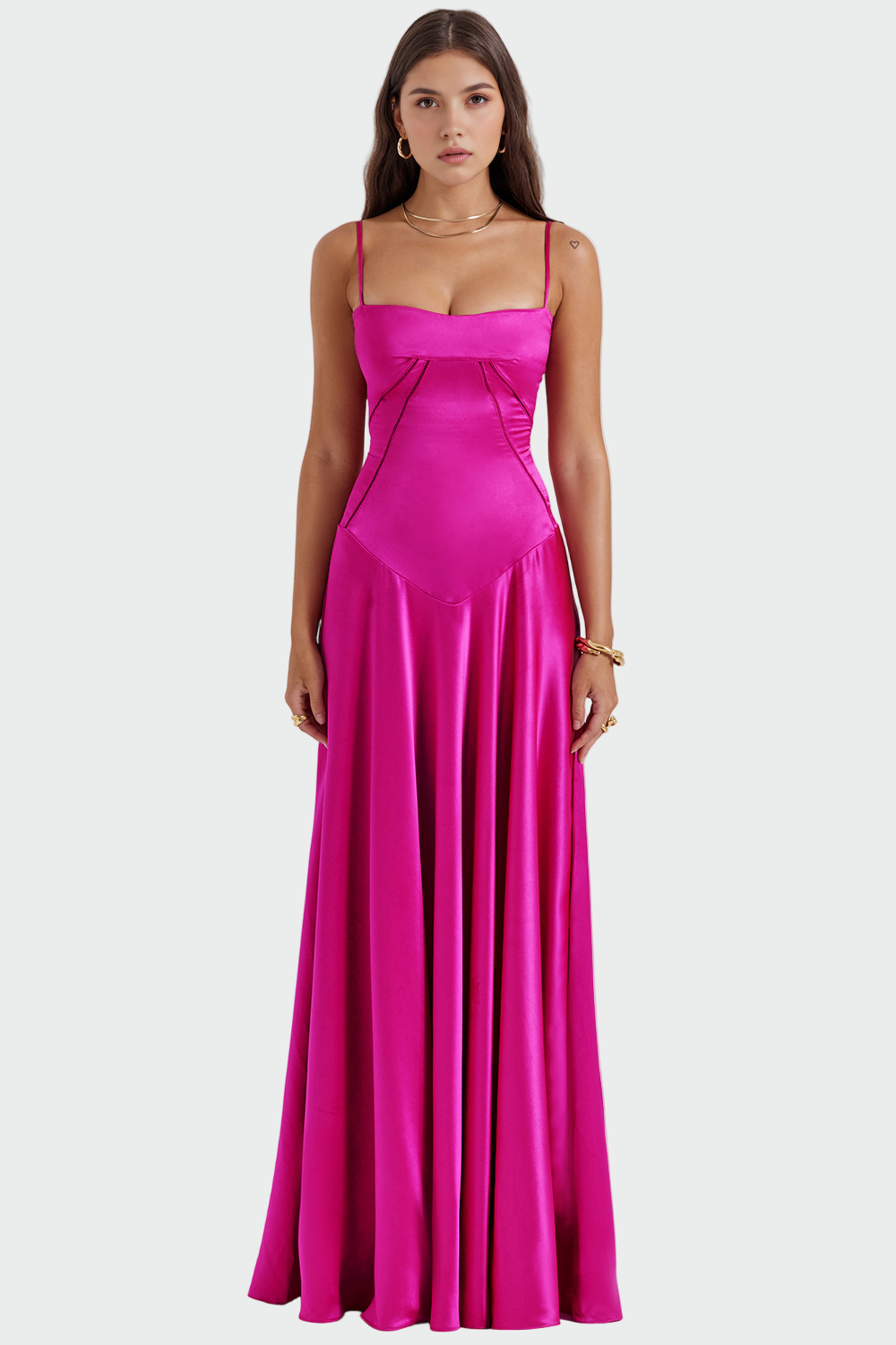 שמלות מקסי סטן עם רצועות דקות