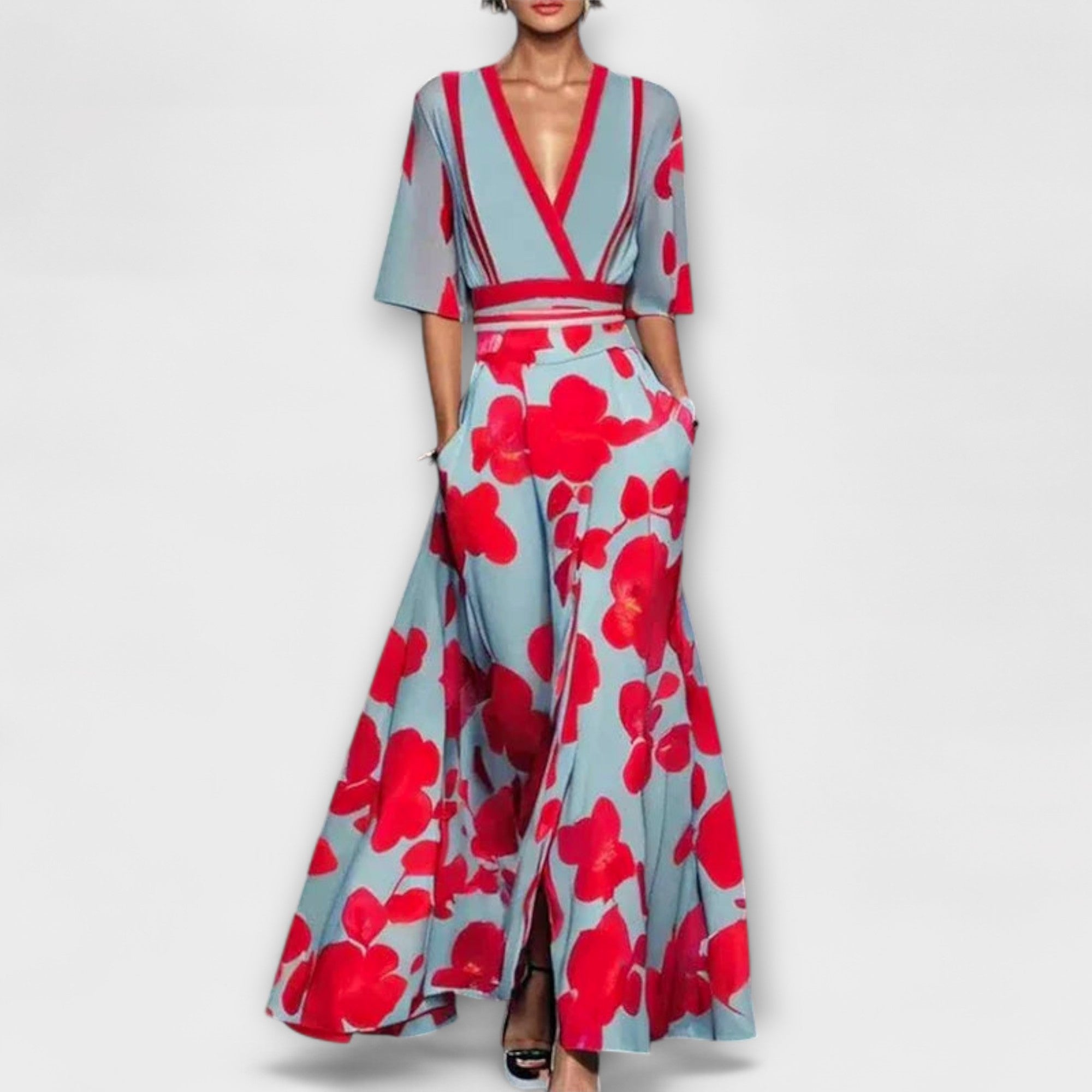 אלמה - שמלת נשים בעיצוב שרוולים אלגנטיים