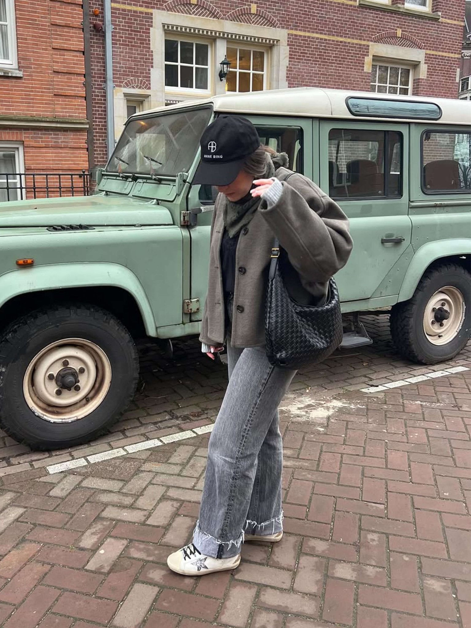 תיק Tote ארוג סקרלט