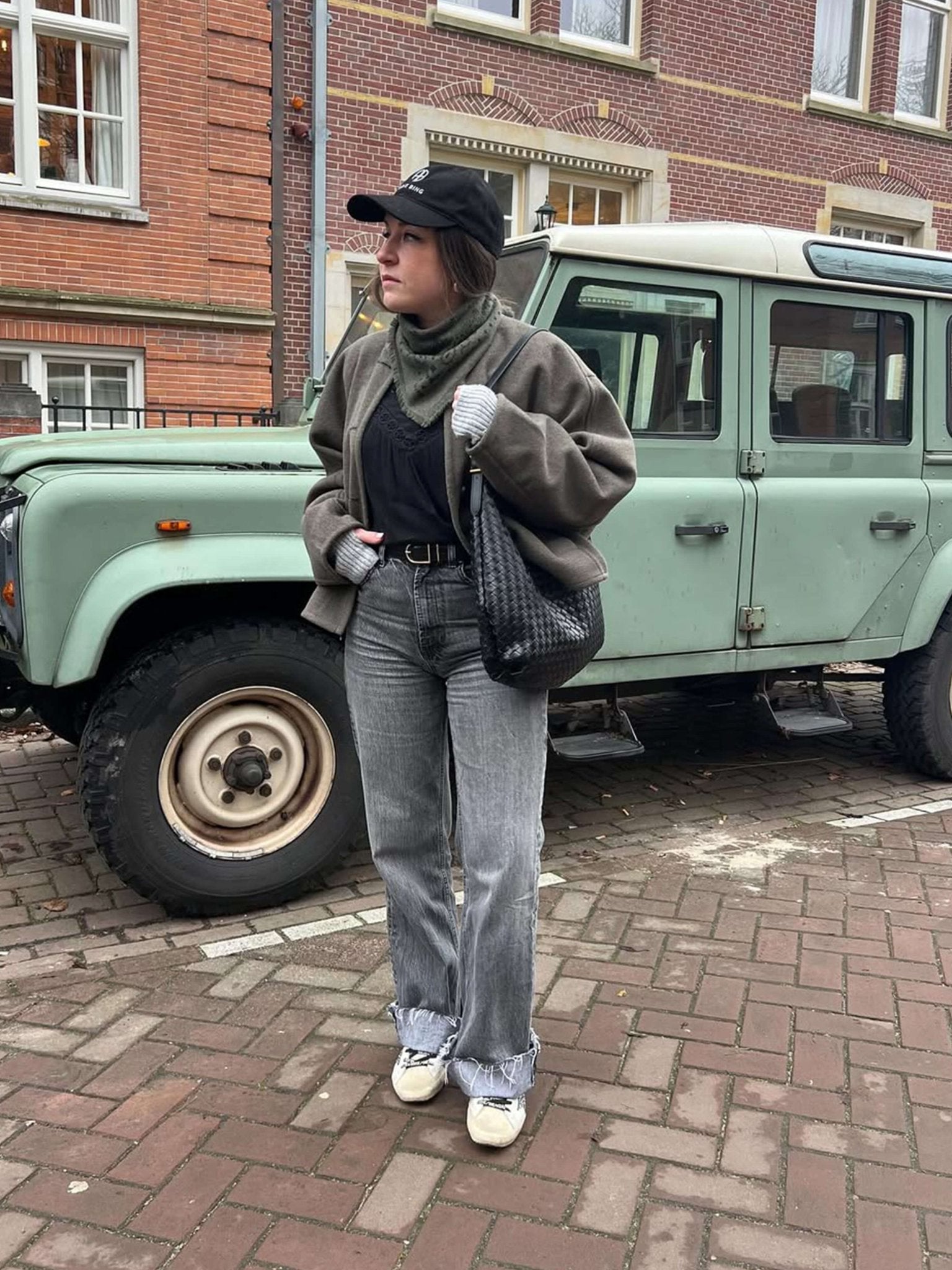 תיק Tote ארוג סקרלט