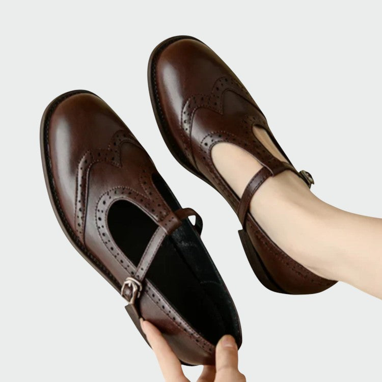 אוליביה – נעלי מרי ג'יין עור אלגנטיות