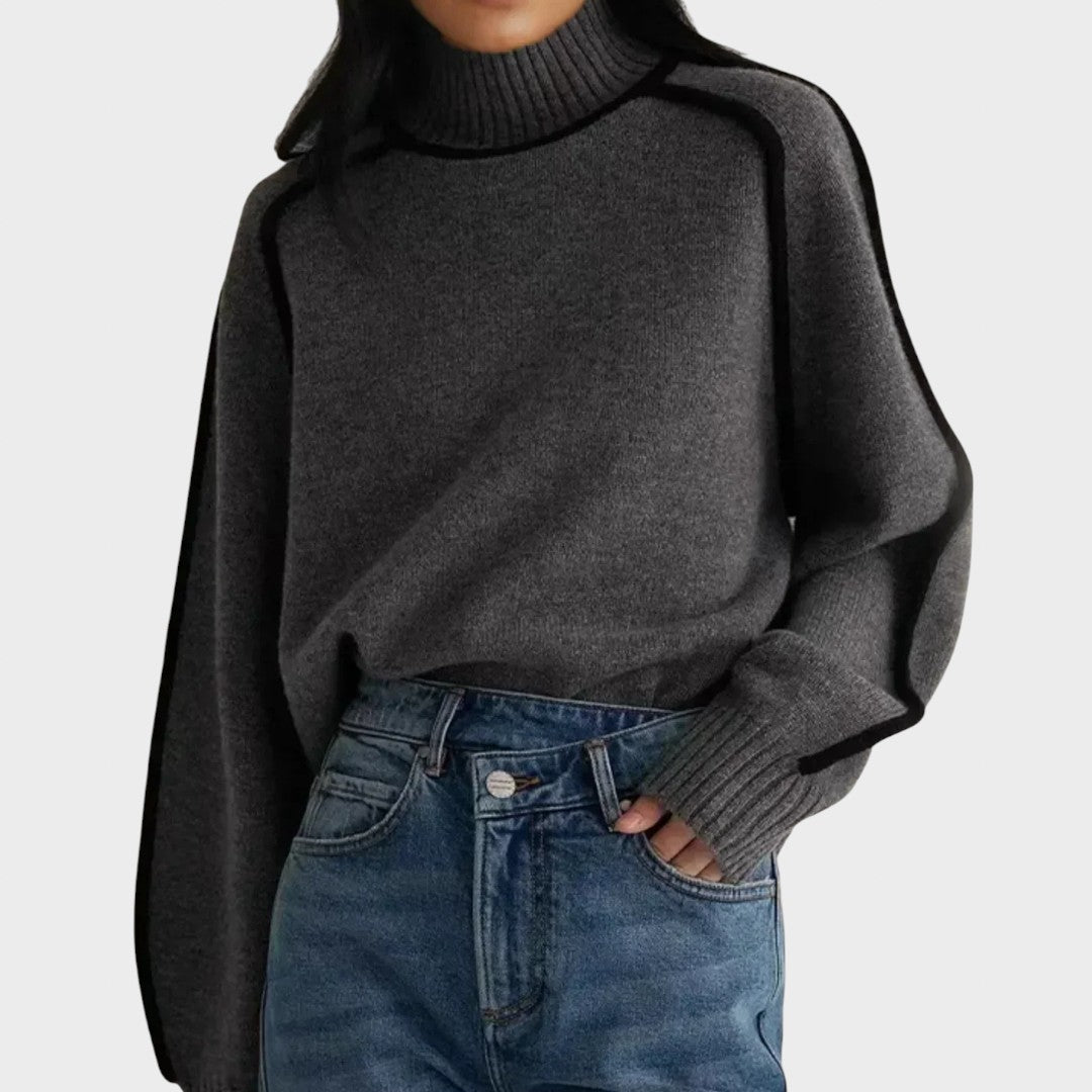 דונה | סוודר צווארון גבוה אלגנטי