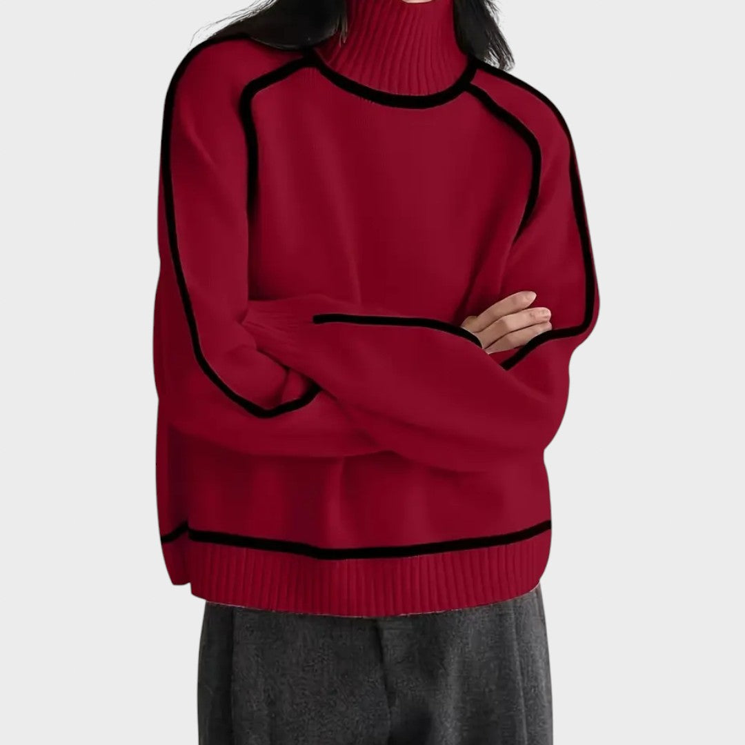 דונה | סוודר צווארון גבוה אלגנטי